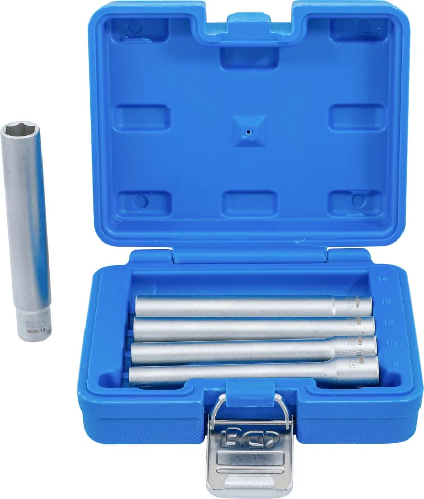 Set nasadnih ključev, šestrobi, ekstra globoki, pogon 10 mm (3/8"), SW 8 - 14 mm, 5-delni