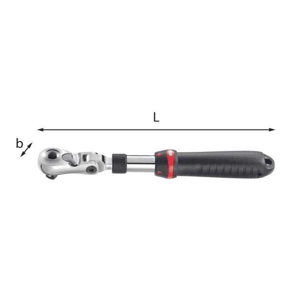 Teleskopska raglja z gibljivo glavo 1/2" 437mm