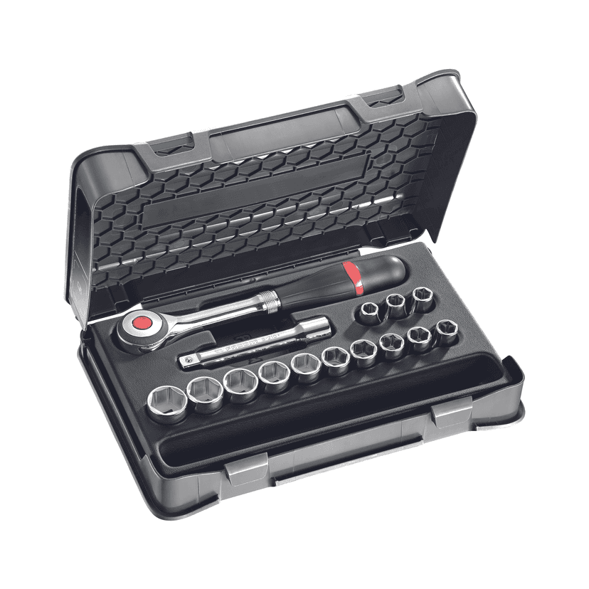 Set nasadnih ključev 3/8" 6-robi v ABS kovčku