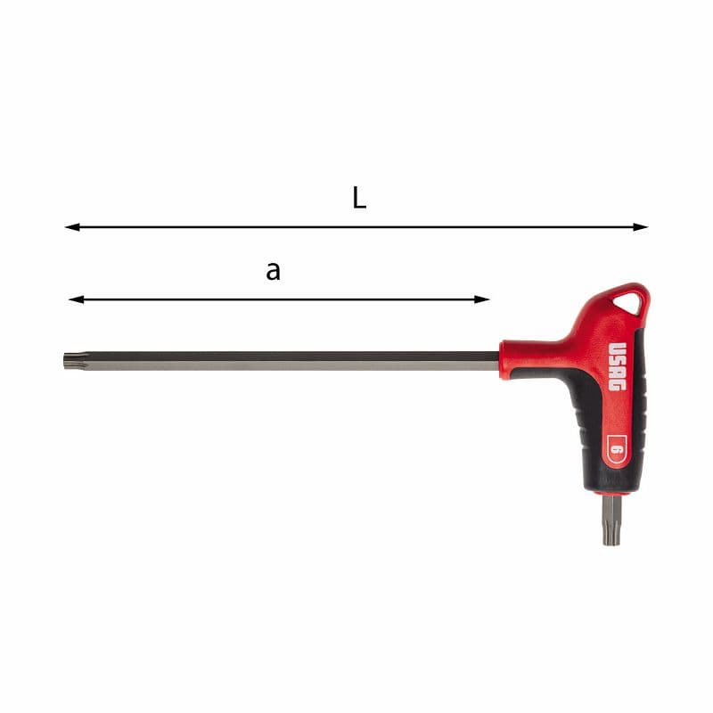 Kotni imbus ključ X-Grip z ročajem USAG 280 HX