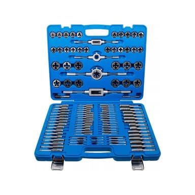 Threaded drill bits and collets, M2–M18, 110-piece set