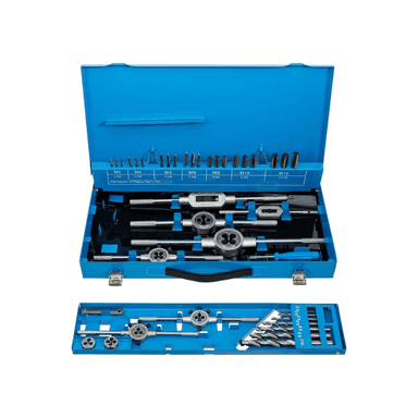 Threaded drill bits and collets | M3 – M12 | 44-piece set